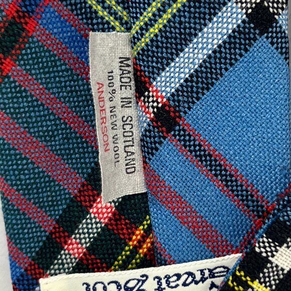 Vintage Tartan Wool Tie 2 7/8" x 58" Made in Scotland - Picture 4 of 5
